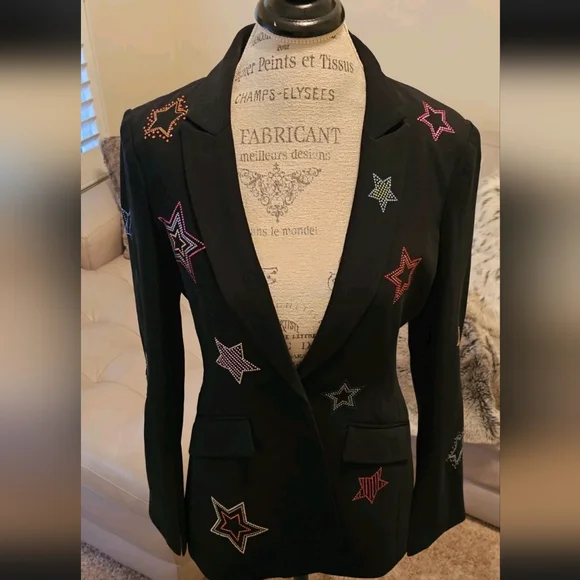 Cinq à Sept Star Embellished 'Cheyenne' Blazer Retail $699-US8-NO FLAWS - Picture 6 of 12